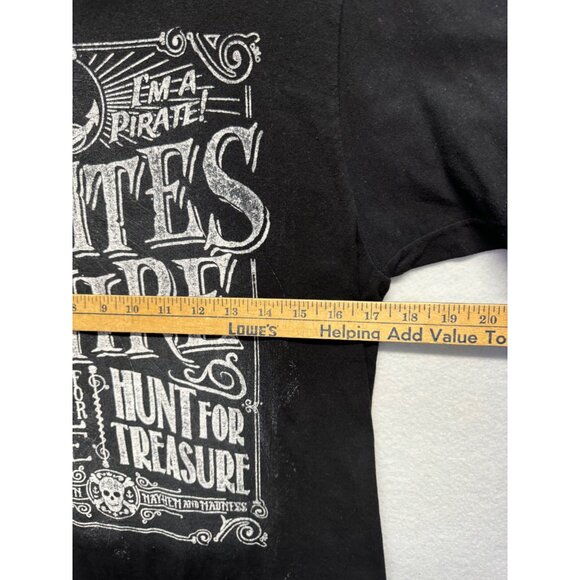 Pirates For Hire Graphic Black T-Shirt By The Eagle Design Group Size Medium - Picture 6 of 8